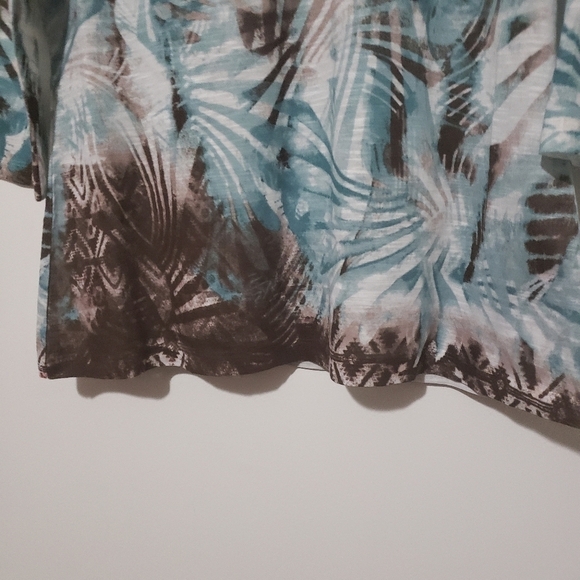 3/25$ Orly 3/4 sleeve top tropical print medium - Picture 5 of 5
